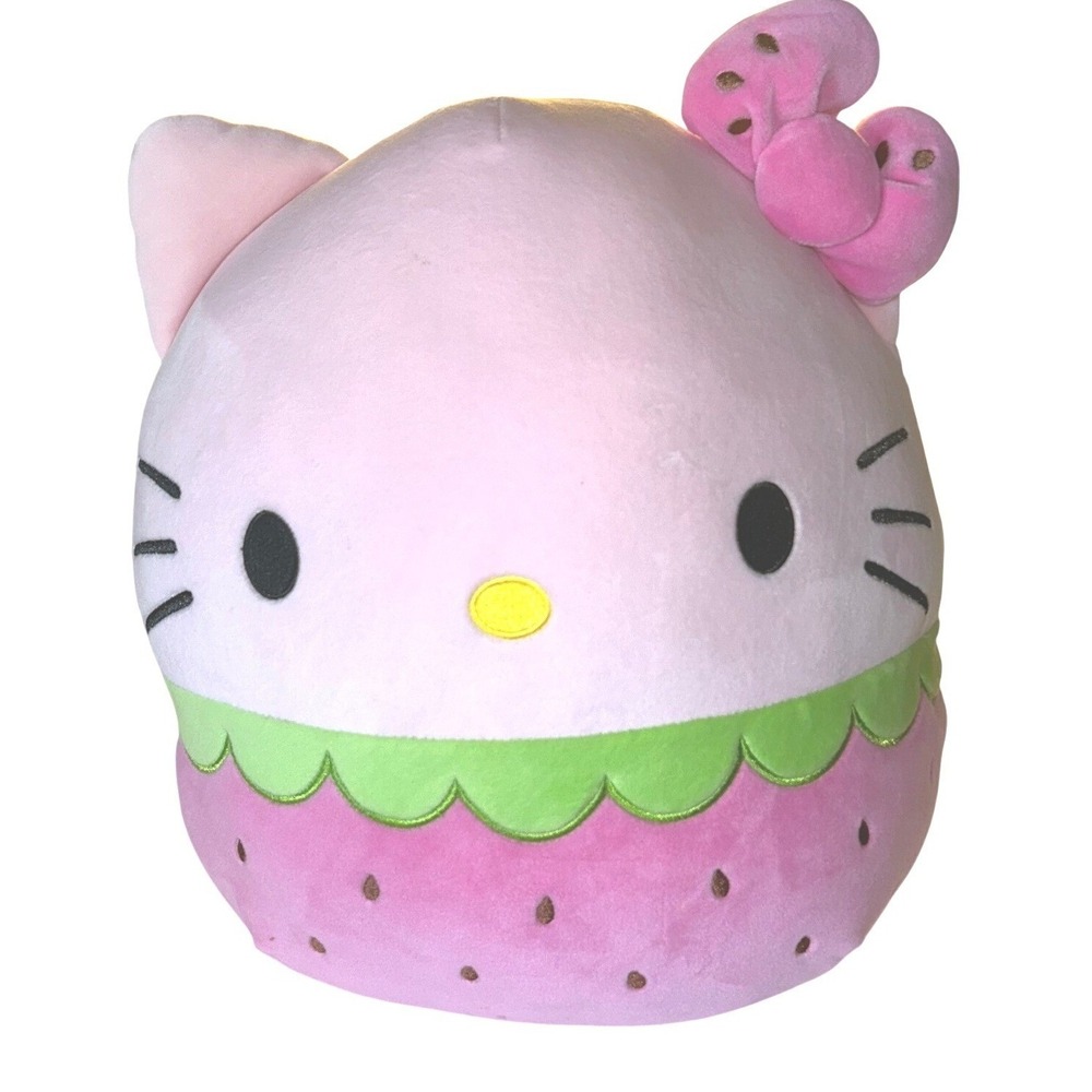 Squishmallows Hello Kitty Strawberry Pink Fruit‎ Plush Sanrio  12 "tall x 30"Cir